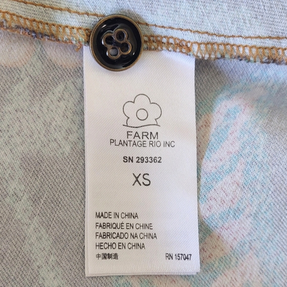 FARM Rio Black Floral Print Flowerdoscopic Puff Sleeve Midi Dress, Size XS - Picture 10 of 12